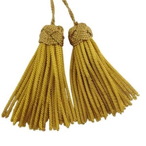 Gold Bullion Tassels pair"3 inch" For Army Uniform' church Vestments ' Decoration.
