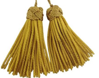 Par de borlas de lingotes de oro de "3 pulgadas" para decoración de uniformes del ejército, vestimentas de la iglesia.