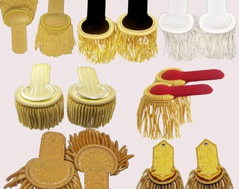 Reenactment Epaulettes shoulders For Military, Fancy Costumes with Bullion fringe Shoulders.