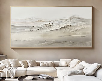 Extra Large Wall Art Large Abstract Landscape Painting on Canvas Texture Wall Art Modern Abstract Wall Art Living Room Wall Art Oil Painting