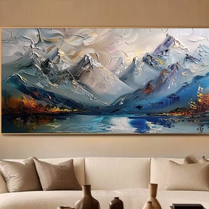 Large Texture Wall Art Mountain Oil Painting on Canvas Original Abstract Oil Painting 3d Mountain Wall Art Living Room Wall Art Office Decor