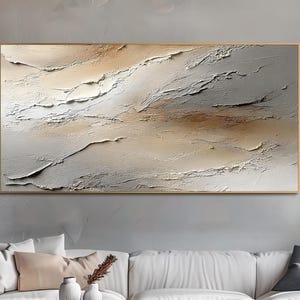 Abstract Oil Painting Large Minimalist Wall Art Textured Wall Art Neutral Wall Art Modern Abstract Art Artwork Living Room Office Wall Decor