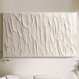 Abstract Oil Painting on Canvas Original Textured Wall Art Large Minimalist Wall Art Modern Canvas Art Living Room Wall Art Japandi Wall Art