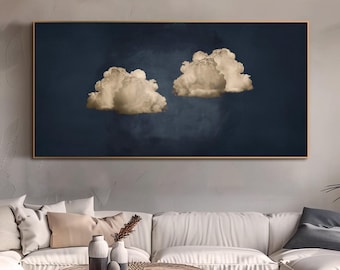 Abstract Oil Painting Abstract Wall Art Cloud Wall Art on Canvas Original Large Neutral Wall Art Texture Wall Art Large Minimalist Wall Art