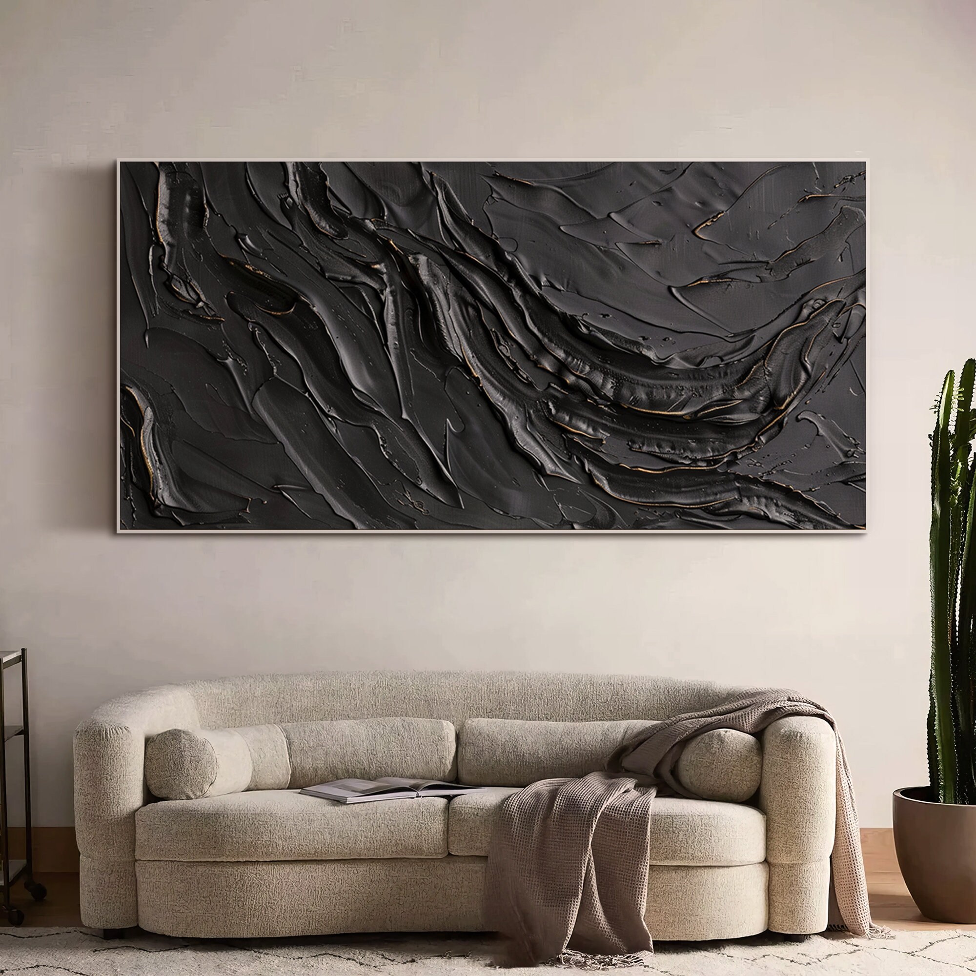 Art Wall Poster Minimalistische Industriële Stijl Canvas Schilderij Zwart Wit En Grijs Geometrisch Abstracte Eetkamer 23.6 x 31.5 (60x80 cm) 3 stks