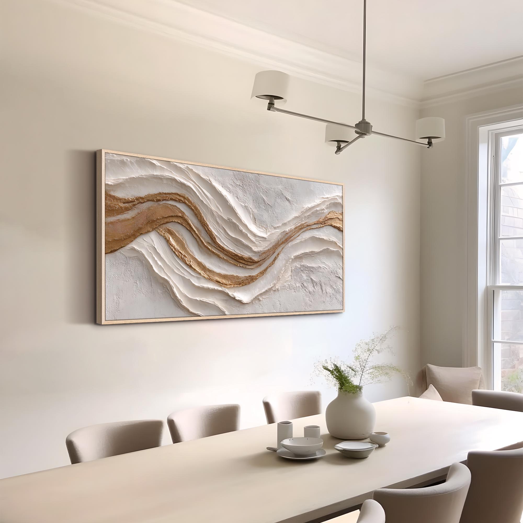 Gold Abstract 3d Textured Wall Art Modern Abstract Oil Painting ...