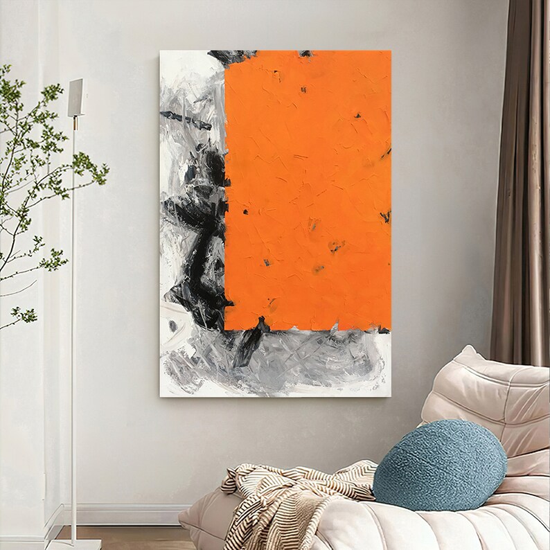 Large Abstract Wall Art Modern Custom Painting Original Etsy