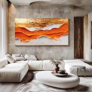 Large Abstract Oil Painting on Canvas Original Minimalist 3D Wall Art ...