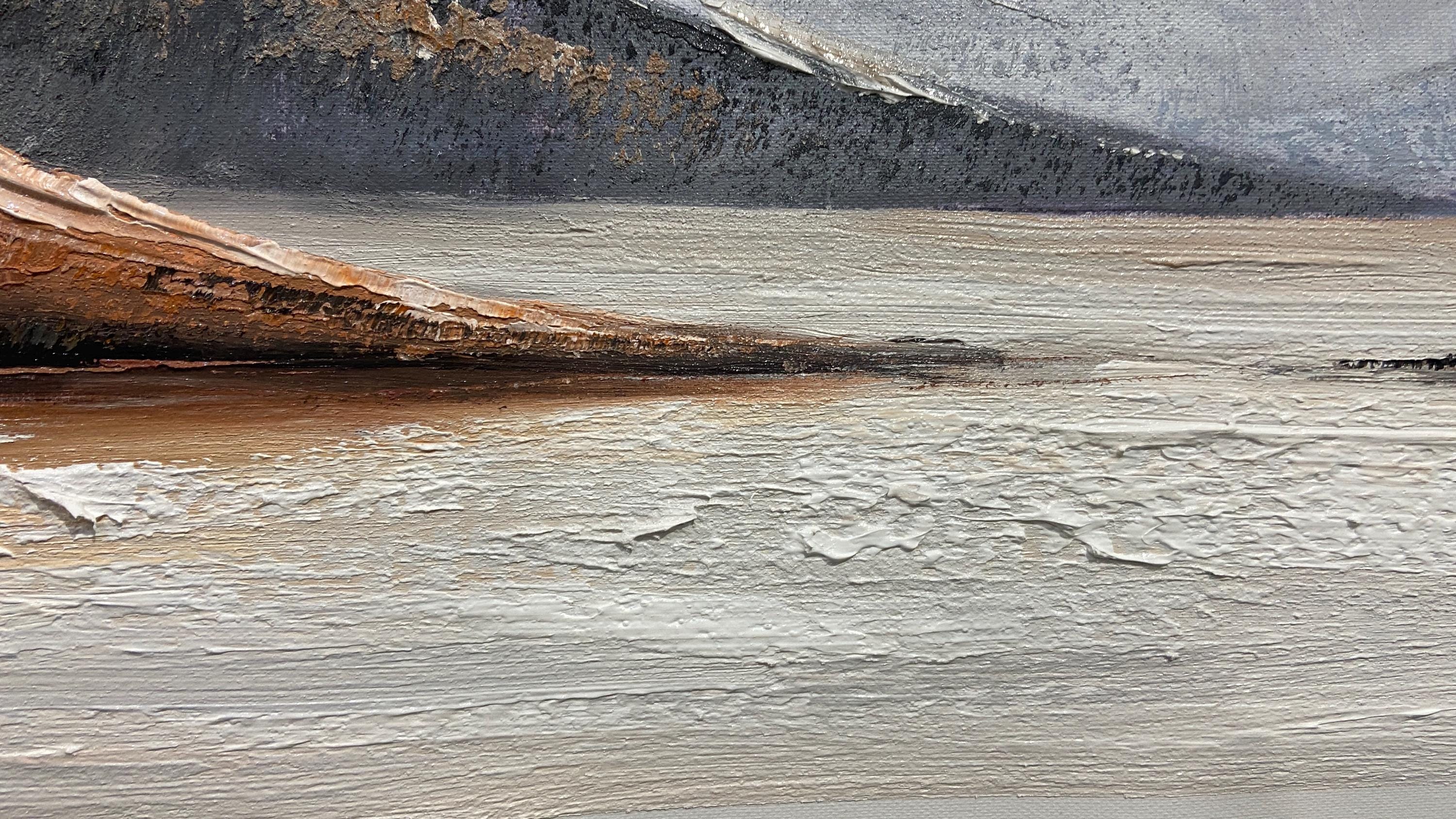 Mountain Oil Painting on Canvas Original Mountain Wall Art Neutral ...