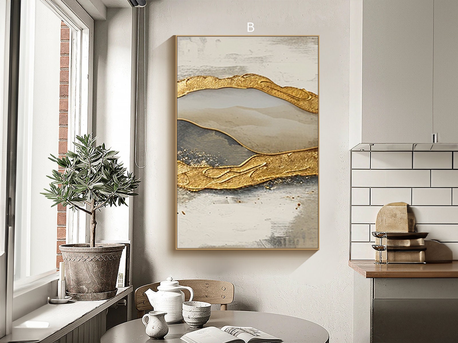 Large Textured Wall Art ARPEOTCY Large Framed Canvas Wall Art For Bedroom,  24x36inch, Summer Yihui Arts, image size:1600x1200