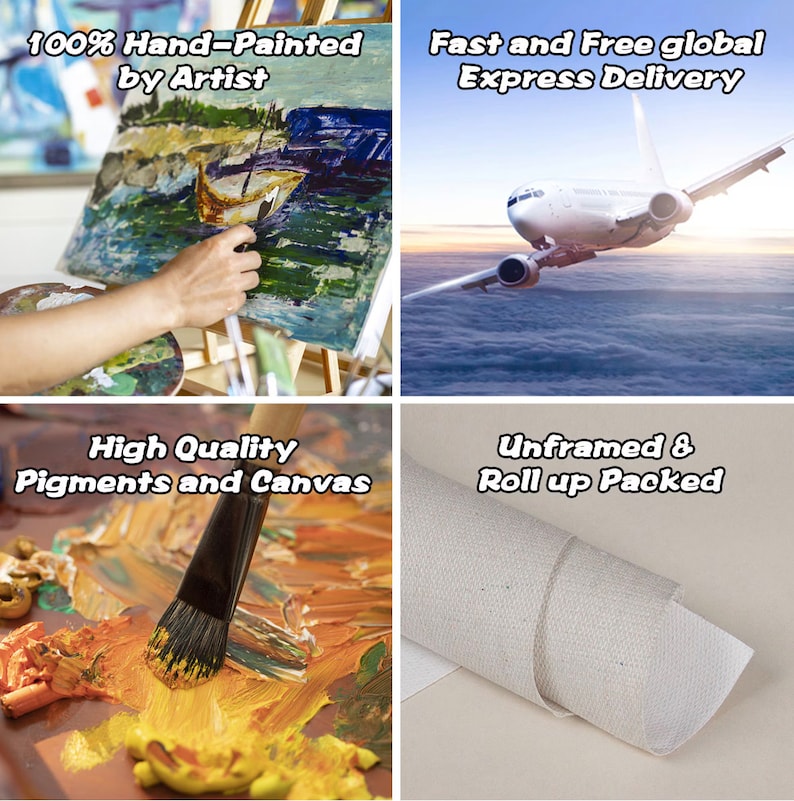 Original Forest Wall Art Neutral Nature Wall Art Landscape Oil Painting