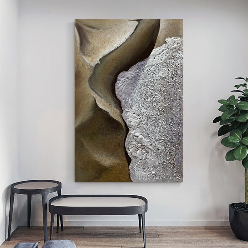 Textured 3D Wall Art Large Abstract Painting on Canvas Earth Etsy