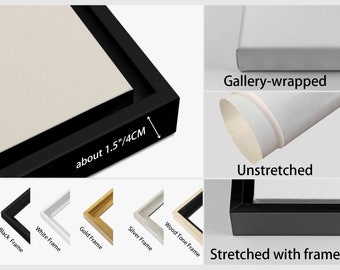 Custom Framing Services: Metal Frames, Resin Frames, Gallery Style Stretching Free Worldwide Shipping Custom Hand Stretching or Framing