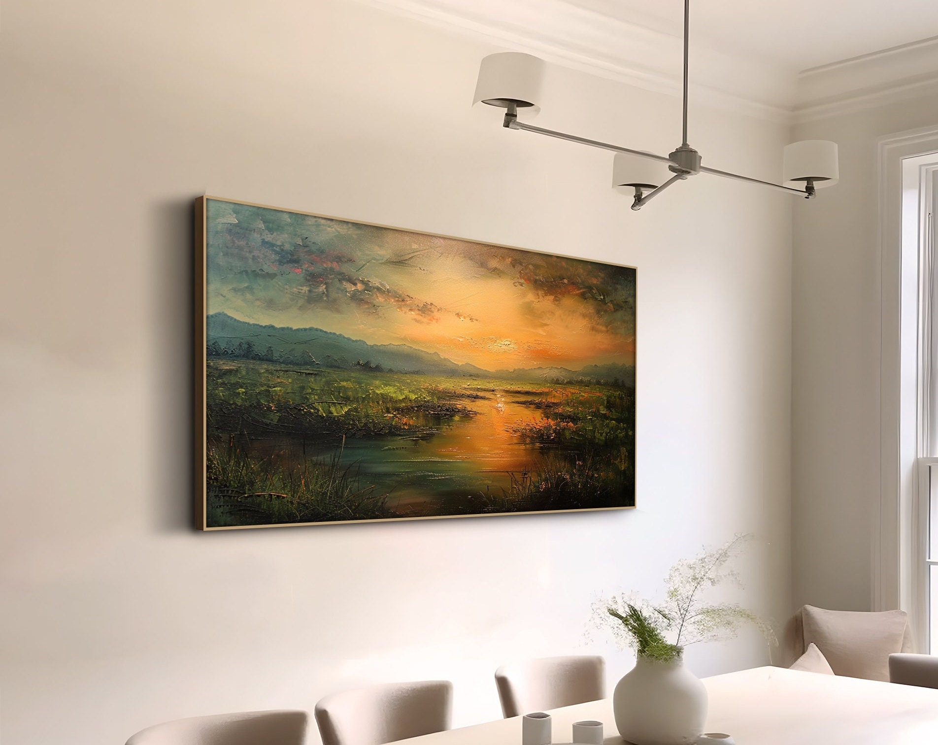 Abstract Landscape Oil Painting on Canvas Original Large Wall Art ...