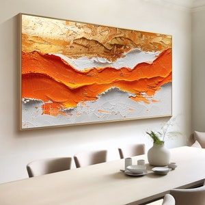 Large Abstract Oil Painting on Canvas Original Minimalist 3D Wall Art ...