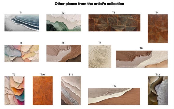 キャンバスに描かれた抽象画、オリジナル3Dテクスチャウォールアート