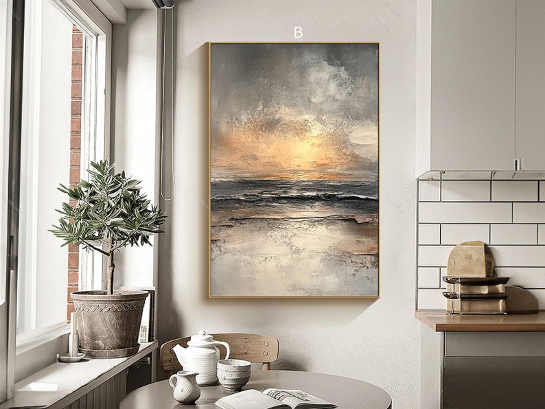 Original Abstract Oil Painting Large 3d Triptych Wall Art A Set of 3 ...