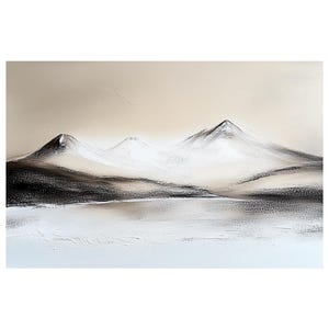 Landscape Oil Painting on Canvas Original Neutral Wall Art Large Wall ...