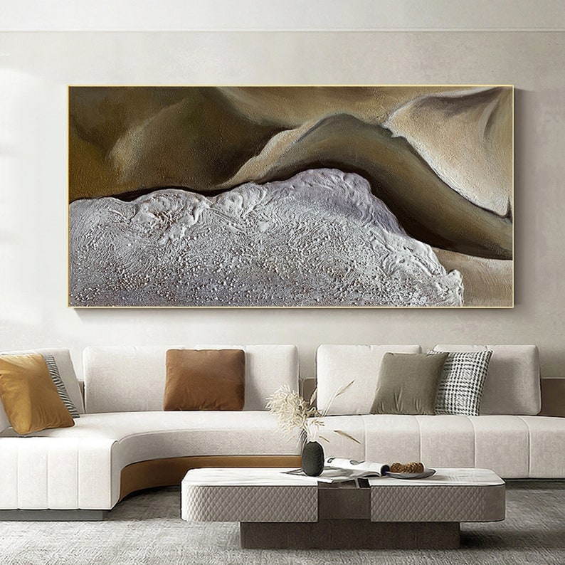 Textured 3D Wall Art Large Abstract Painting on Canvas Earth Etsy