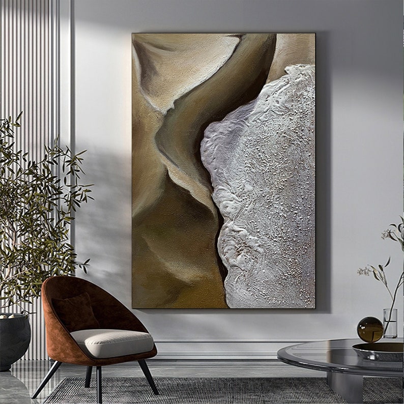 Textured 3D Wall Art Large Abstract Painting on Canvas Earth Etsy