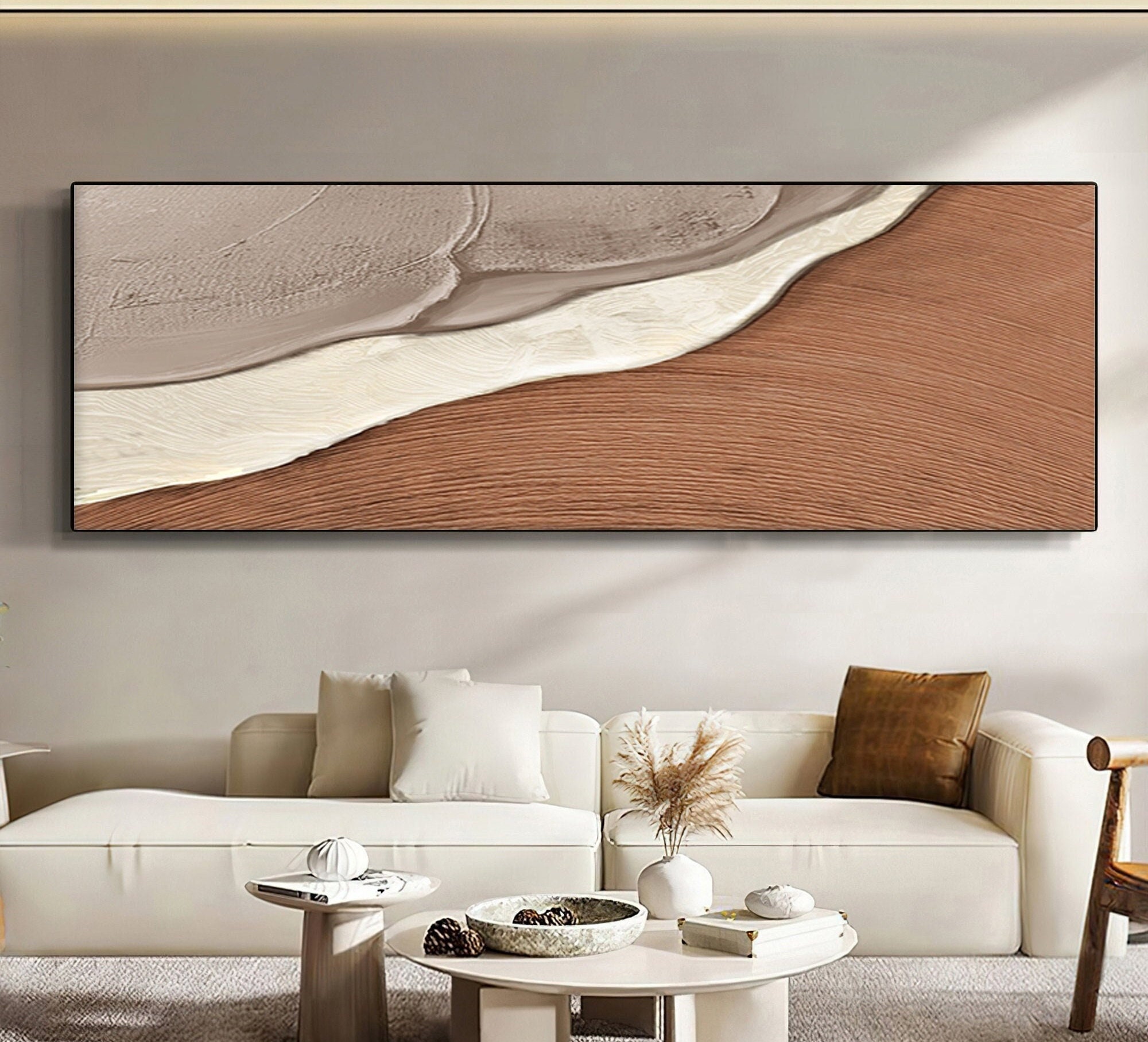 キャンバスに描かれた抽象画、オリジナル3Dテクスチャウォールアート