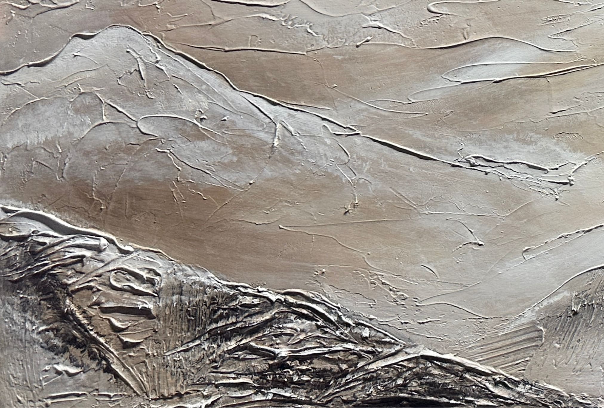Large Wall Art Abstract Landscape Oil Painting on Canvas 3D Texture ...