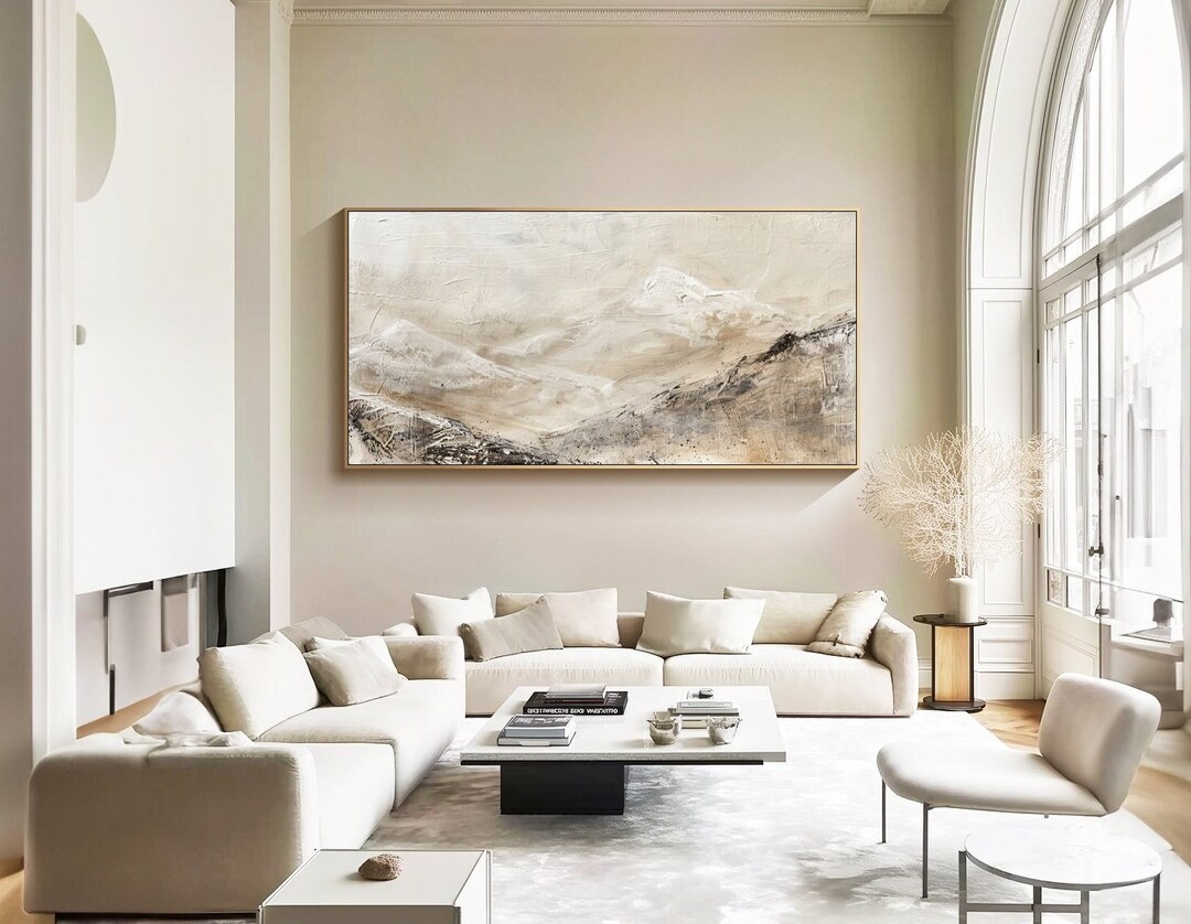 Large Wall Art Abstract Landscape Oil Painting on Canvas 3D Texture ...