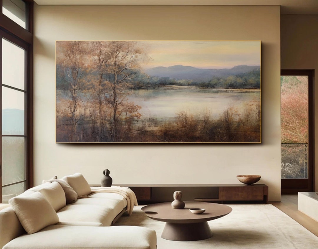Abstract Landscape Oil Painting on Canvas Original Vintage Wall Art ...