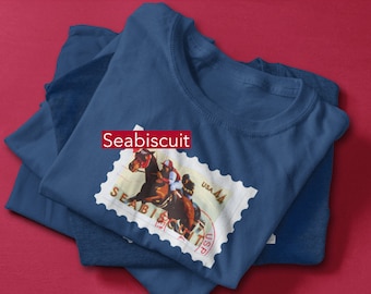 SEABISCUIT Horse Racing Legend Unisex Short Sleeve T Shirt Vintage Gift