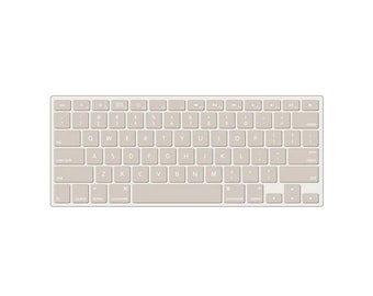 Housse de clavier antipoussière ultrafine StreamGuard | Macbook Air 13, Pro 13 14 16, M1 M2 2023, sticker pour clavier | Accessoires design - Beige