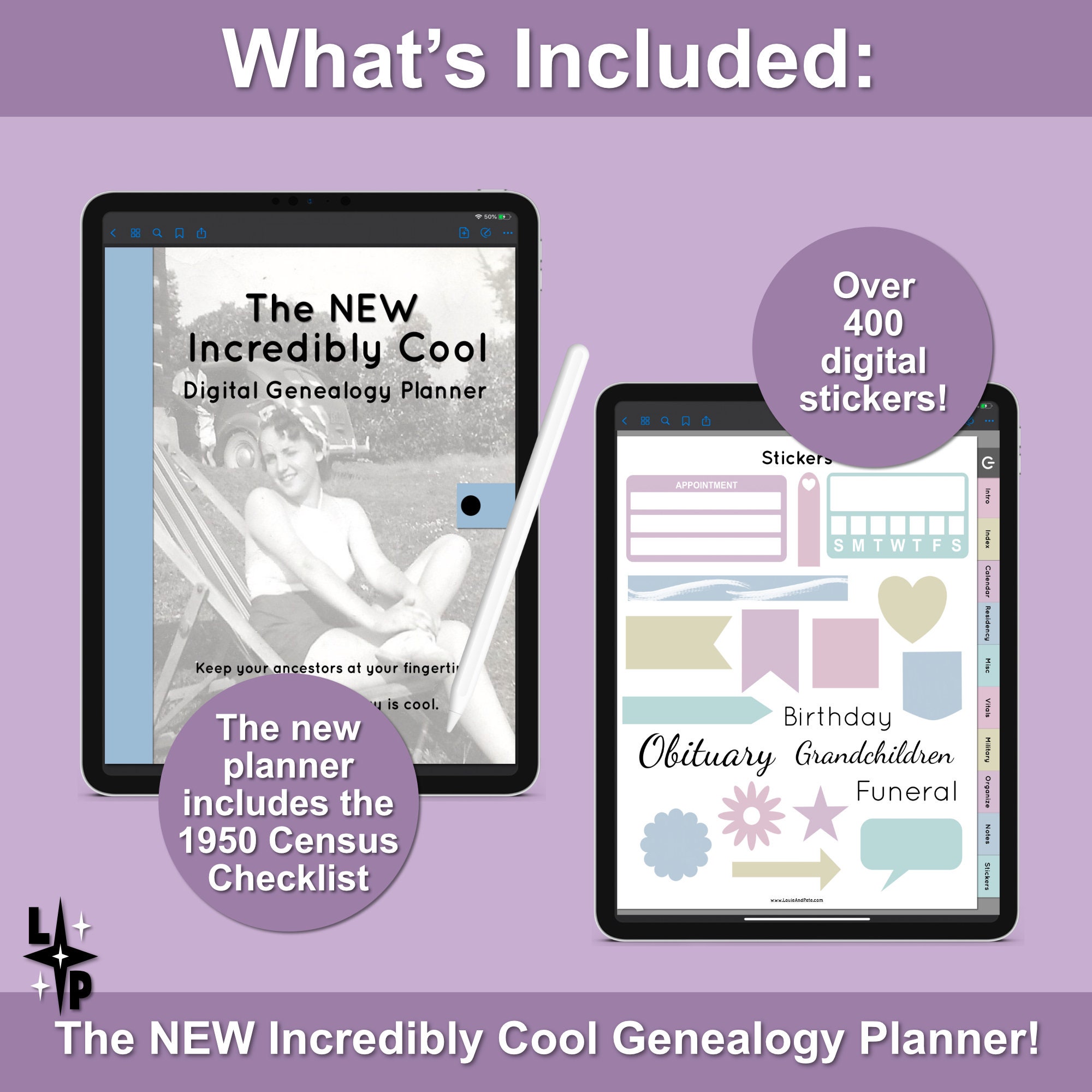 The New Incredibly Cool Genealogy Planner Kit With Undated Sunday Start ...