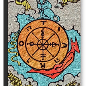 Wheel of Fortune Tarot Canvas Print (no white border)