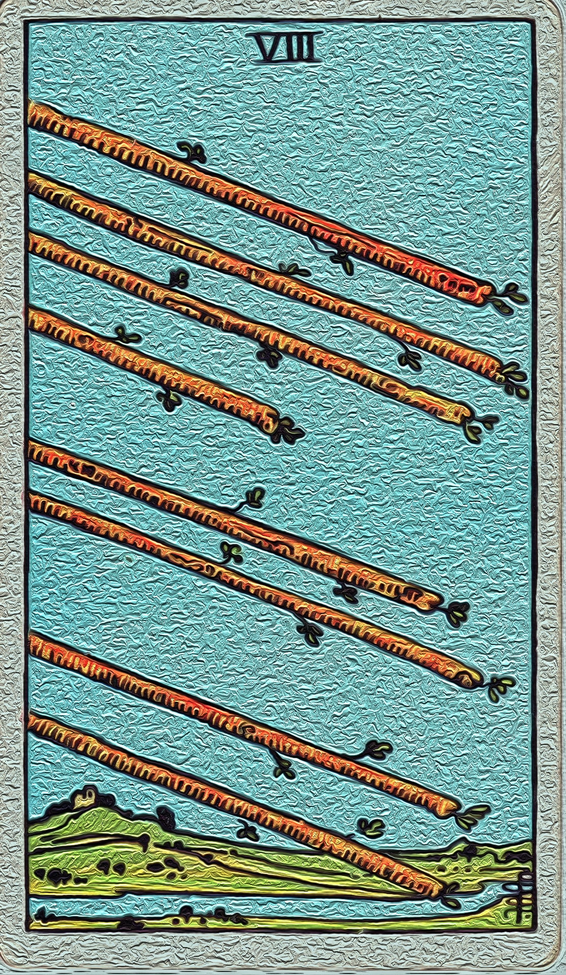 VIII of Wands Tarot Canvas Prints (no White Border) - Etsy