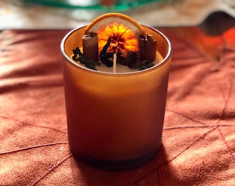 Dried Orange And Cinnamon Stick Candle