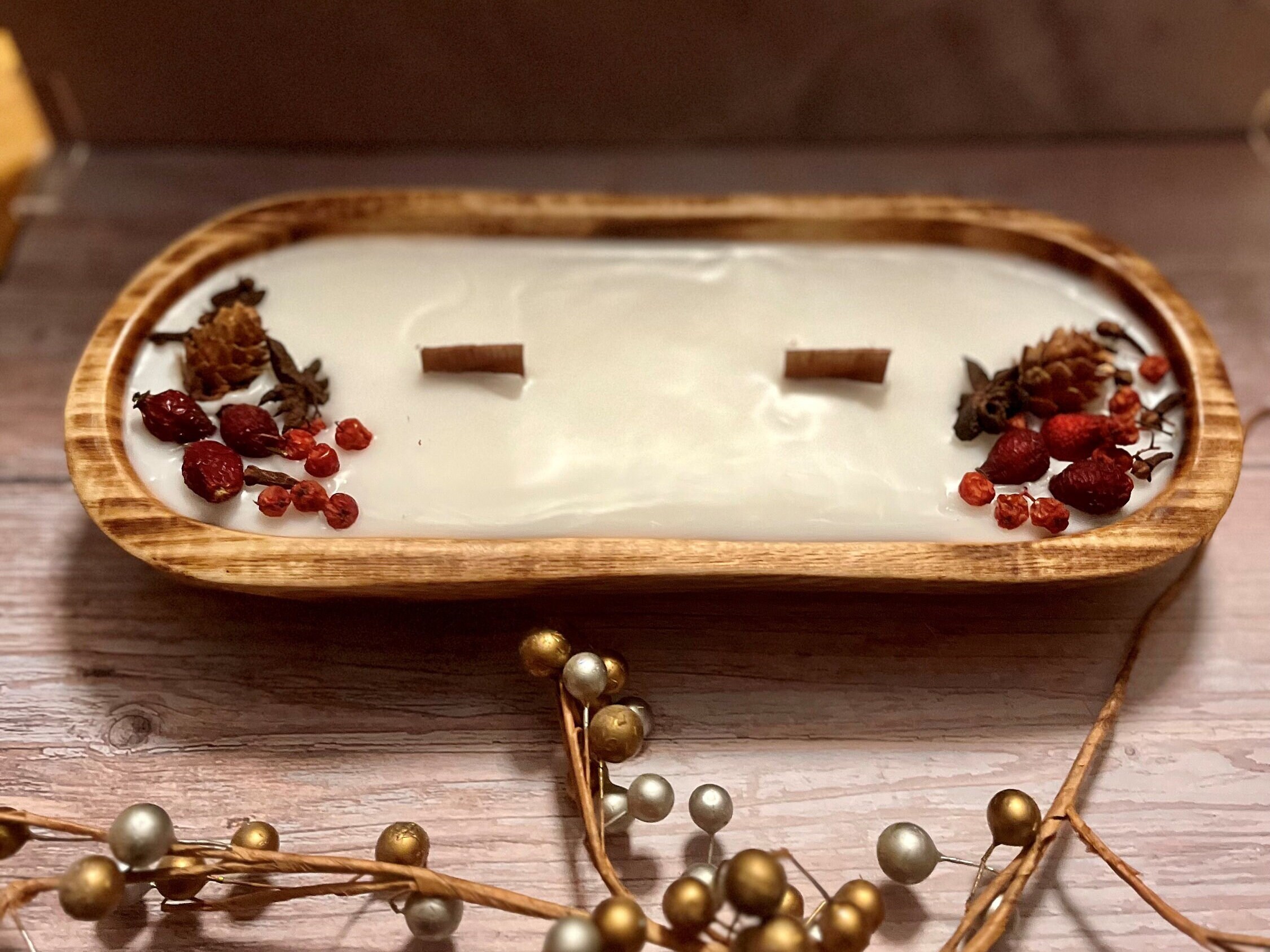12+ Wood Dough Bowl Candle