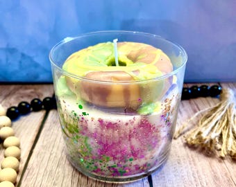 Mardi Gras King Cake Candle