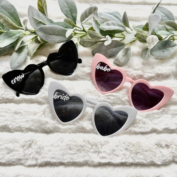 Heart Sunglasses - Perfect Party Favors for Bachelorette Party, Birthday Party or Bridal Shower