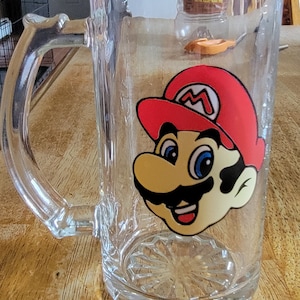 Set of 3 Super Mario Bros glass mugs! Great gift!