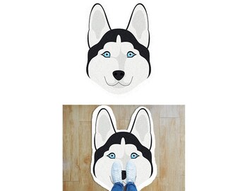 Custom Floor Mat Husky Alaskan Malamute Outdoor Indoor Entrance Doormat Entryway Mat Front Shoe Scraper Inside Welcome Rug
