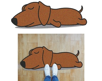 Custom Floor Mat Dachshund Wiener Badger Sausage dog, Outdoor Indoor Entrance Doormat Entryway Mat Front Shoe Scraper Inside Welcome Rug