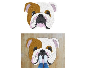 Custom Floor Mat English Bulldog Outdoor Indoor Entrance Doormat Entryway Mat Front Shoe Scraper Inside Welcome Rug