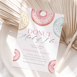 Donut Bridal Shower Invitation Template: Editable 5x7 (Digital Download)