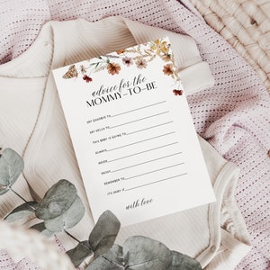 Consejos para futuras mamás, tarjetas con consejos de Widflower para futuros padres, consejos y deseos, baby shower de Wildflower, consejos para baby shower, PDA-QHBO
