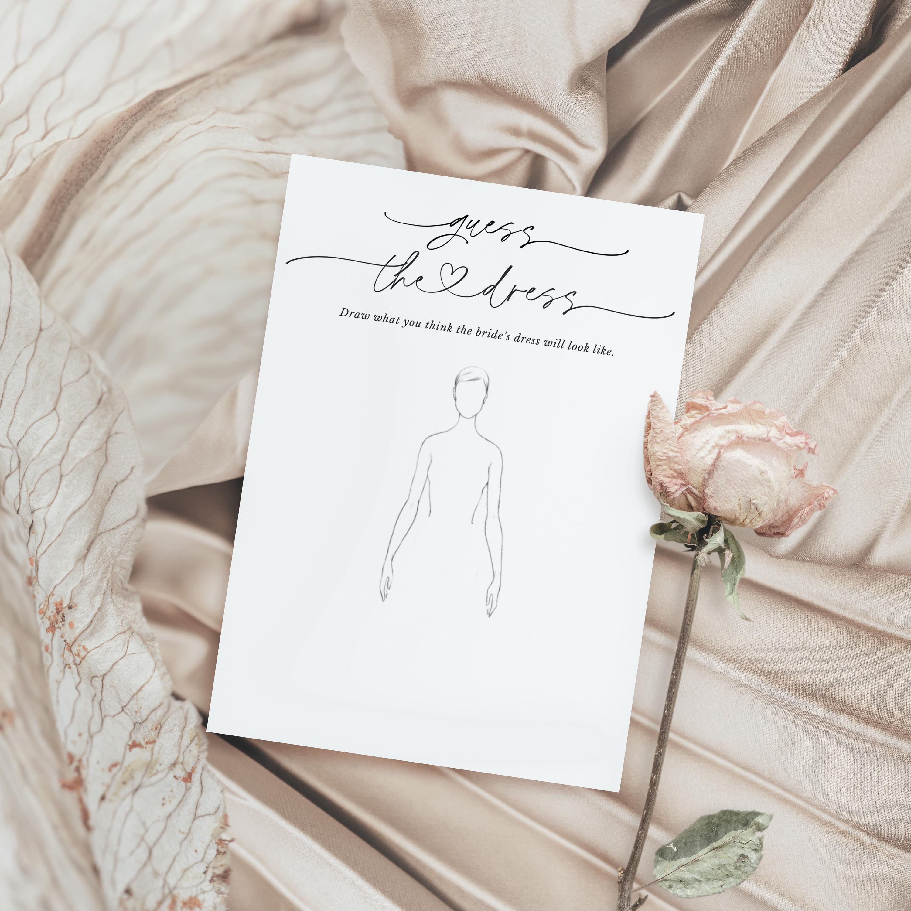 draw the dress bridal shower game Amazon.com: Tenceur 50 Sets Guess the Dress Bridal Shower Games Include 50 Guess the Dress Card Bridal Shower Game Wedding Shower Games and 50 White Sketching Pencils for Bridal Shower Wedding Party