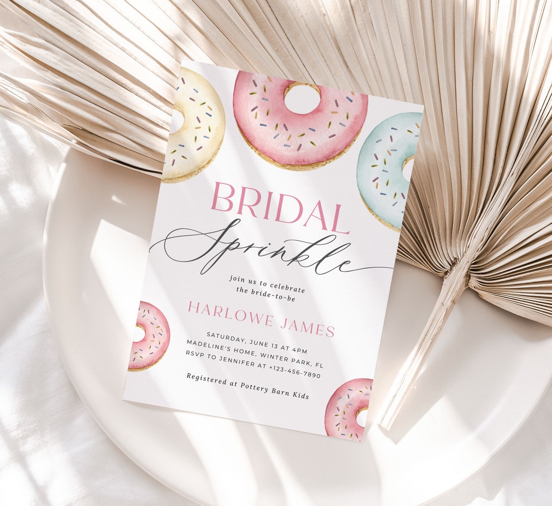 Bridal Sprinkle Invitation Template, Donuts Bridal Shower Invitation