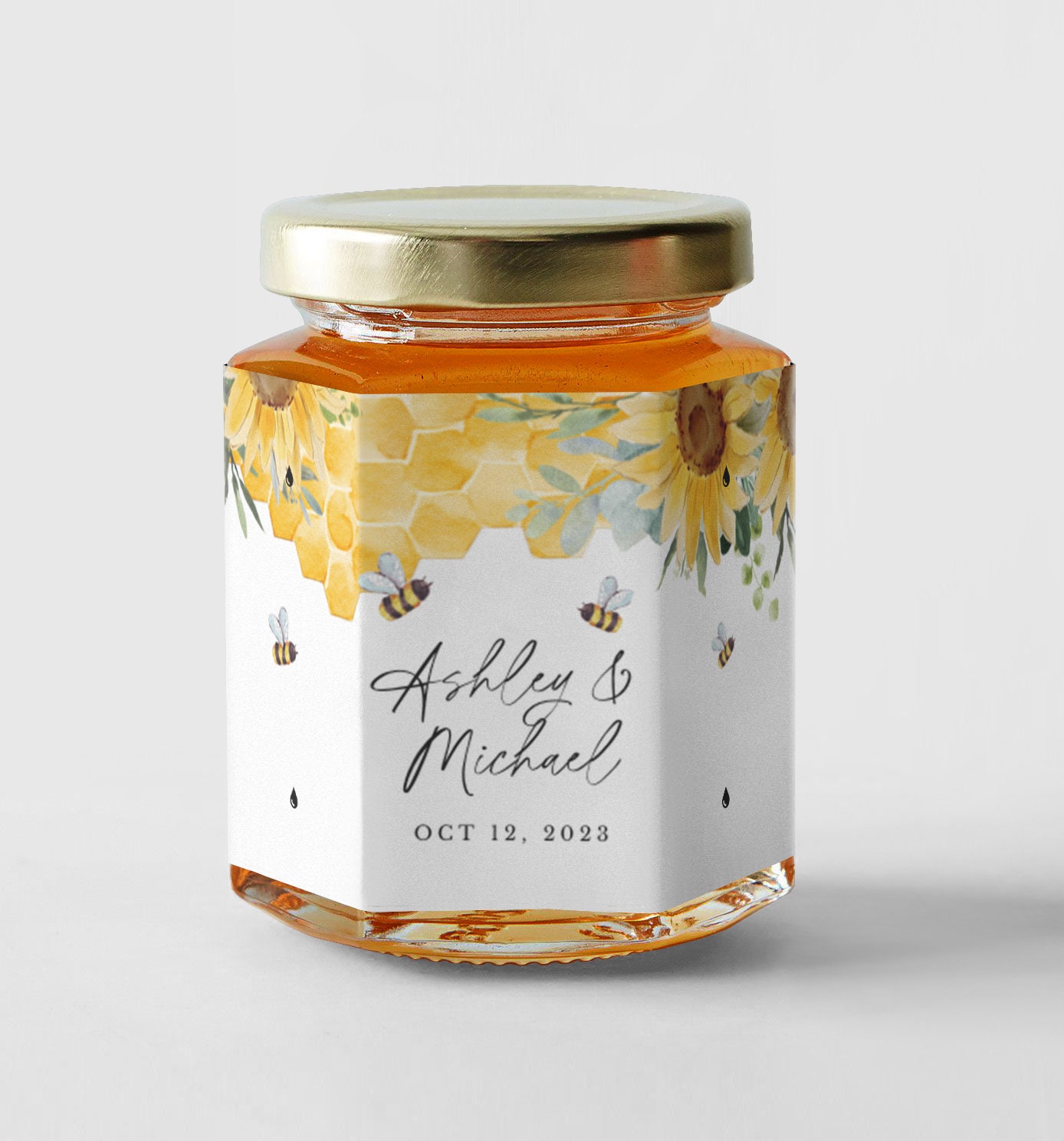 12 oz Hex Glass Jars 12 Ct  Lappe's Bee Supply Honey Farm