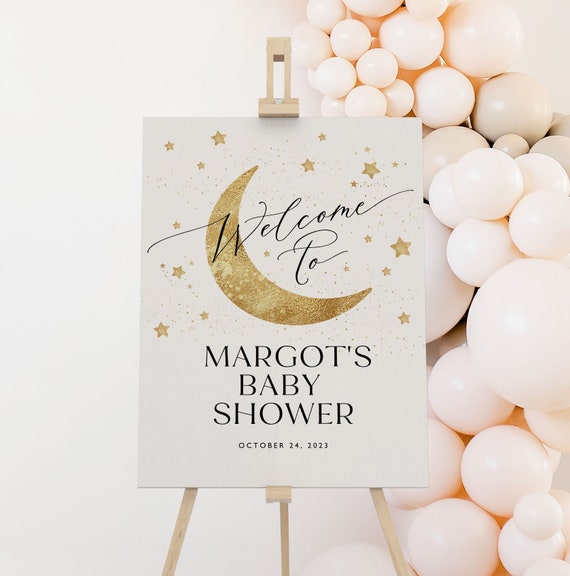Stars and moon baby shower discount