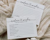 Baby Shower Advice Card: Wishes and Advice for Parents, Printable Baby Shower Game (Editable in Canva)