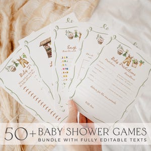 Locally Grown Baby Shower Games Bundle: Printable Farmers Market Theme (5x7 inch Templates)