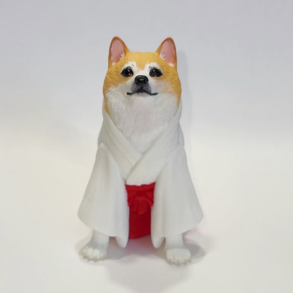 Shrine Maiden Akita - Fancy Furries Figurines - Adorable Animal Friends - Figurines and Ornaments